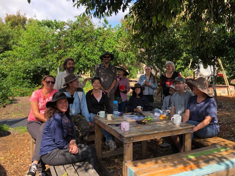 Shane's farewell - Volunteers enjoy morning tea together